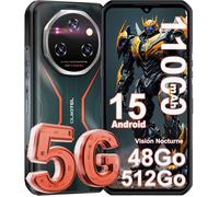 OUKITEL WP55 Pro 5G Telephone Portable Incassable Android 15 - 48Go+512Go 120Hz 6.6""FHD+ 2.4K 108MP 11000mAh 33W NFC/OTG, Orange