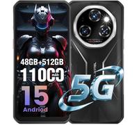 OUKITEL WP55 Pro Smartphone Robuste 5G 48Go+512Go 6.6"" FHD+ 120Hz 11000mAh/33W Telephone Incassable Android 15 Dual SIM/NFC Noir