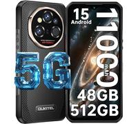 OUKITEL WP55 Ultra, Telephone Portable Incassable, Imagerie Thermique, 6.6”FHD+ 120 Hz, 48 Go + 512 Go / 2 to, Android 15, débloqué, 11000 mAh, 108 MP+ 32 MP, Double SIM 5G / NFC/Face ID, Noir
