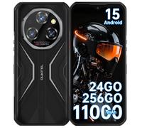 OUKITEL WP55S Smartphone Incassable 24Go+256Go/2To 11000mAh 6 6"" Android 15 Telephone Chantier NFC GPS IP68 Empreinte Digitale Noir