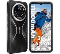 OUKITEL WP55S Smartphone Incassable, 36Go+512Go/2To Telephone Incassable, 11000mAh/33W,64MP+32MP Telephone Chantier, 120Hz 6.6" FHD,Android 15, Dual SIM/GPS/NFC/OTG/Fingerprint, Noir
