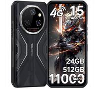 OUKITEL WP55S Téléphone Portable 24Go + 512Go 6 6"" FHD+ 120Hz 11000mAh Android 15 Smartphone Incassable/NFC/Empreinte Digitale Noir