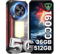 OUKITEL WP56 5G Smartphone Robuste - 36Go + 512Go - 16000mAh -6,8” - 108MP - Android 15 - 128dB Haut-Parleur - Rouge