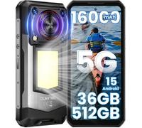 OUKITEL WP56 5G Smartphone Robuste Android 15, 36Go+512Go 16000mAh 6.8"" 120Hz 108MP+32MP Telephone avec Haut-Parleur 128dB NFC,