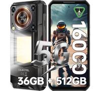 OUKITEL WP56 5G Telephone Portable Incassable 36Go RAM+512Go ROM/2To, Smartphone Incassable Android 15, 16000mAh/45W, 128dB Haut-Parleur, 6.8""FHD+/120Hz, Camping 1000LM, Camera 108MP, NFC/OTG/Dual SI