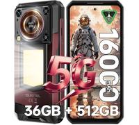 OUKITEL WP56 5G Telephone Portable Incassable 6.8"" 36+512GO 16000mAh 128dB Haut-Parleur Smartphone Robuste 108MP Dual SIM/NFC Rouge