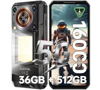 OUKITEL WP56 5G Telephone Portable Incassable Android 15, 36Go RAM+512Go ROM/2To, Smartphone Incassable16000mAh/45W, 128dB Haut-Parleur, 6.8"FHD+/120Hz, Camping 1000LM, Caméra 108MP, NFC/OTG/Dual SIM