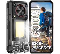 OUKITEL WP56 Telephone Portable Incassable Android 15, 32Go+256Go/2To Smartphone Incassable 2025, 6,78" FHD+, 16000mAh Telephone Portable Chantier 5G, 108MP+32MP, Double SIM/GPS/Empreinte Digitale