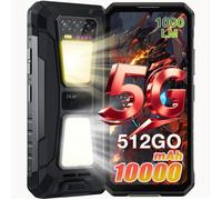 OUKITEL WP58 Pro 5G Smartphone Robuste 24Go + 512Go 10000mAh/33W 64MP AI Caméra 6,7'' Écran IP68 Téléphone Double SIM NFC GPS -