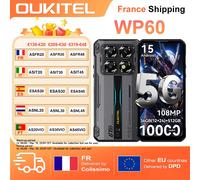 OUKITEL WP60 5G 36GB(12 + 24) RAM 512GB ROM 7.2 ”HD + 120Hz écran Smartphone MTK 7025 10000mAh téléphone robuste 108MP Android 15 NF noir