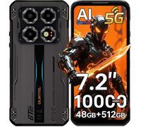 OUKITEL WP60 5G Smartphone Robuste 48GO+512GO 10000mAh/33W Écran 7,2'' 120Hz 108MP Caméra Téléphone Dual SIM/GPS/NFC/IP68 Noir