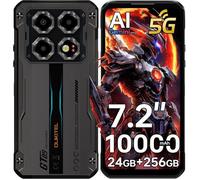 Oukitel WP60 5G Smartphone Robuste 24Go + 256Go 10000mAh/33W 108MP Caméra 7,2'' 120Hz Écran IP68 Téléphone Dual SIM NFC GPS - Noir