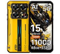 OUKITEL WP60 Smartphone Robuste 5G 48GO+512GO 10000mAh 7,2'' 120Hz 108MP Caméra Téléphone Portable Incassable Double SIM NFC Jaune