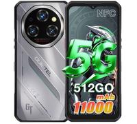 OUKITEL WP62 5G Smartphone Robuste 36Go + 512Go 11000mAh/33W 108MP Caméra 6,6'' Écran IP68 Téléphone Double SIM NFC GPS - Argent
