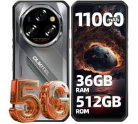 OUKITEL WP62 5G Smartphone Robuste - 36Go + 512Go - 11000mAh - FHD+ 6,6” - 108MP - Android 15 - NFC GPS Double SIM - Gris