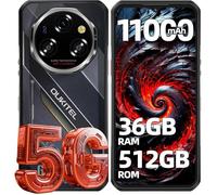 OUKITEL WP62 5G Smartphone Robuste - 36Go + 512Go - 11000mAh - FHD+ 6,6” - 108MP - Android 15 - NFC GPS Double SIM - Noir
