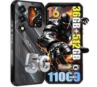 OUKITEL WP66 5G Smartphone Robuste 36Go+512Go 11000mAh 6,6'' + Écran secondaire 1,81"" 108MP Caméra Android 16 Double SIM/NFC Noir