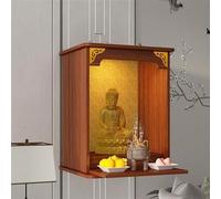 OUKMXSY Autel Mural Bouddhiste avec Rangement, Table de méditation personnelle Moderne, Support de prière, décoration d'intérieur, encens Guanyin, Hommage Puja Tabl
