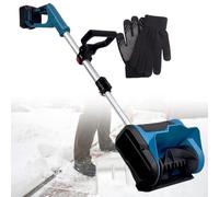 OUKMXSY Chasse-Neige électrique sans Fil 2800 TR/Min, souffleuse à Neige Rechargeable à poussée Manuelle, portée de Projection de 7,9 m et Profondeur de Nettoyage de 1,5 m, avec poignée au