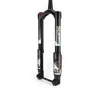 OUKMXSY Fourche Avant à Suspension pneumatique 26/27,5/29 Pouces, Fourche d'amortisseur de vélo 15 x 110 mm, débattement 120 mm, Fourche inversée pour VTT, réglage du Rebond, acces