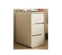 OUKMXSY Table de Chevet étroite avec 3 tiroirs, Table de Chevet en Bois de Style crème Moderne, Petite Armoire de Rangement en Cuir, Table de Chevet, Meubles de Chambre