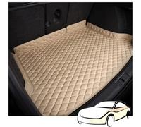 OUKMXSY Tapis de Coffre sur Mesure pour i10 2020+, Tapis de Coffre en Cuir, adapté aux Animaux de Compagnie (Chiens), Tapis de Protection imperméable et antidérapant, Beige foncé