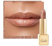 OULAC Métallique Briller Rouge à lèvres, Glitter 3D Longue durée Haut pigmenté et fort impact, Imperméable et résistant à la transpiration Maquillage, 4,3 g, Or du Sahara (10)