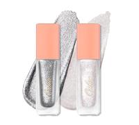 Oulac Ombre à paupières liquide, pailletées, métallisées, pour éclaircir les yeux, eye-liner liquide avec finition scintillante, finition brillante, maquillage des yeux lisse, végétalien et