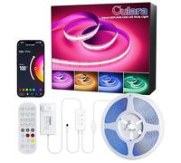 OULARA RGB Bande LED COB 10M Kit,Multicolore Intensité Variable Ruban LED DC24V fonctionne avec Alexa/Google Assistant Couleur Changement Bande Lumineuse pour Fête,Armoire,Cuisine,Bar,DIY Décoration