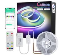 OULARA RGB Smart IC Ruban LED COB 6M Couleur Changement Flexible Bande Lumineuse LED Adressable RGB Strip avec APP Contrôle/Musique Mode Fonctionne avec Alexa/Google pour les DIY projets Fête Chambre