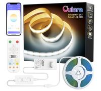 OULARA Ruban LED COB 6M Kit WIFI CCT Réglable Blanc Chaud/Rroid, Dimmable 2700K-6500K 24V Bande LED Lumineuse fonctionne avec Alexa/Google Assistant pour pour chambre, cuisine, maison, éclairage DIY