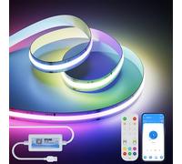 OULARA USB 5V RGB Smart IC Bande LED COB, 2M WS2811 IC Adressable Couleur Ruban LED pour chasser les couleurs avec APP Contrôle/Musique Mode fonctionne avec Alexa/Google pour TV Cuisine Fête DIY