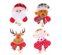 Oulensy Noël LED Clignotant Broche Badge Noël Broche pour Party Cadeau Enfants Favors 4pcs
