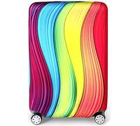 OuLi Store® Housse de Valise 18-32 Pouces Fibre de Charbon de Bambou Luggage Cover en Polyester Clear Voyage Luggage Trolley Case Cover Protector (Color 4, S- (Bagage de 18 à 21 Pouces))