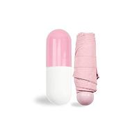 OuLi Store® Parapluie Pliant Ultra-léger 210T Mini Crème Capsules Parapluie Caoutchouc Pliante Parapluie Ensoleillé Parapluies de Voyage (Rose)