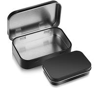 Ouligay Boîte rectangulaires en métal vides à charnière - Boîte vides en métal avec couvercles - Mini Metalldosen Portable pour Le Stockage de Bonbons, Bijoux, travaux manuels