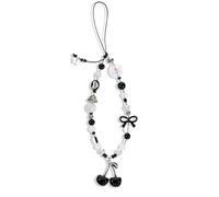 Ouligay Cherry - Cordon à breloques pour téléphone portable - Cordon de poignet en perles pour appareil photo - Chaîne de poignet pour sac, étui, sacs, pendentifs, chaînes décoratives, cadeaux de