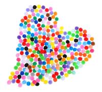 Ouligay Lot de 1000 petits pompons de 1 cm pour le bricolage - 10 mm - Boules en feutre multicolores - Petits pompons pour l'artisanat - Pompons pour enfants - Décoration créative