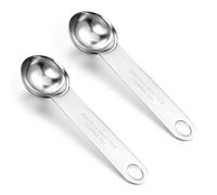 Ouligay Lot de 2 cuillères à café de 5 ml, 1 cuillère à café et 1/3 cuillère à soupe, cuillère à café en acier inoxydable, cuillères à soupe individuelles en métal pour cuisine, thé, café