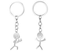 Ouligay Lot de 2 porte-clés Doigt d'honneur Amusant Partenaire Doigt d'honneur Cadeau Calendrier de l'Avent Remplissage 2025 Cadeaux de Noël Petits Cadeaux pour Femme Homme Meilleure amie Femme