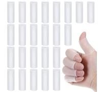 Ouligay Lot de 24 protège-doigts en silicone transparents, souples et réutilisables pour protéger les phalanges, soulager les fissures douloureuses et réduire la friction et les callosités (deux