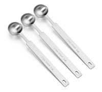 Ouligay Lot de 3 cuillères doseuses en acier inoxydable - 5 ml - Cuillères à soupe - Cuillères à café - Cuillères doseuses pour mesurer les ingrédients liquides et secs - Pour le café, les épices
