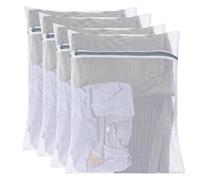 Ouligay Lot de 4 petits filets à linge pour machine à laver - 30 x 40 cm - Avec fermeture éclair - Petit filet à linge - Pour machine à laver, soutien-gorge, chaussettes, sous-vêtements, voyage