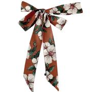 OULIGET Ceinture d'écharpe fine nouée pour femme, jeans, robe, ruban, écharpe, écharpe, accessoire vintage pour cheveux longs, Fleur - Rouge, 74 Inches