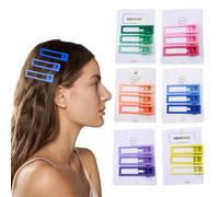 Ouliget Lot de 18 pinces à cheveux pour femme avec revêtement en plastique marron mat, petites pinces à cheveux minimalistes coréennes, pinces à cheveux de forme carrée, 5,8 cm