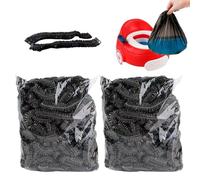 OULIGET Lot de 200 doublures de chaise de toilette avec élastique, sacs d'apprentissage de la propreté, sacs jetables pour tout-petits enfants et bébés, housse de siège de toilette, 43,2 x 20,3 cm
