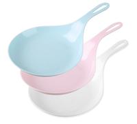 OULIGET Lot de 3 grandes assiettes coréennes légères avec poignée, assiettes de service en plastique, assiettes à sauce, apéritif, assiettes réutilisables pour steak, pâtes et salade