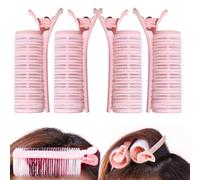 Ouliget Lot de 4 bigoudis à cheveux 2 en 1 avec clip pour coiffure, pinces à cheveux volumisantes, pinces à cheveux pour levage de racines, bigoudis portables pour coiffures moelleuses