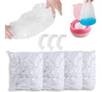 OULIGET Lot de 400 doublures de chaise de toilette avec élastique, sacs d'apprentissage de la propreté, sacs jetables pour tout-petits enfants et bébés, housse de siège de toilette, 43,2 x 20,3 cm