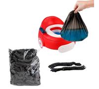 OULIGET Lot de 50 doublures de chaise de toilette avec élastique, sacs d'apprentissage de la propreté, sacs jetables pour tout-petits enfants et bébés, housse de siège de toilette, 43,2 x 20,3 cm